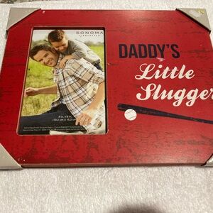 Sonoma picture frame 4x6 Daddy’s little slugger